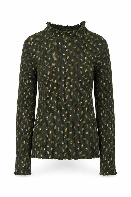 NEXT Womens Green Floral Cotton Pullover Sweatshirt Size 8  Pullover