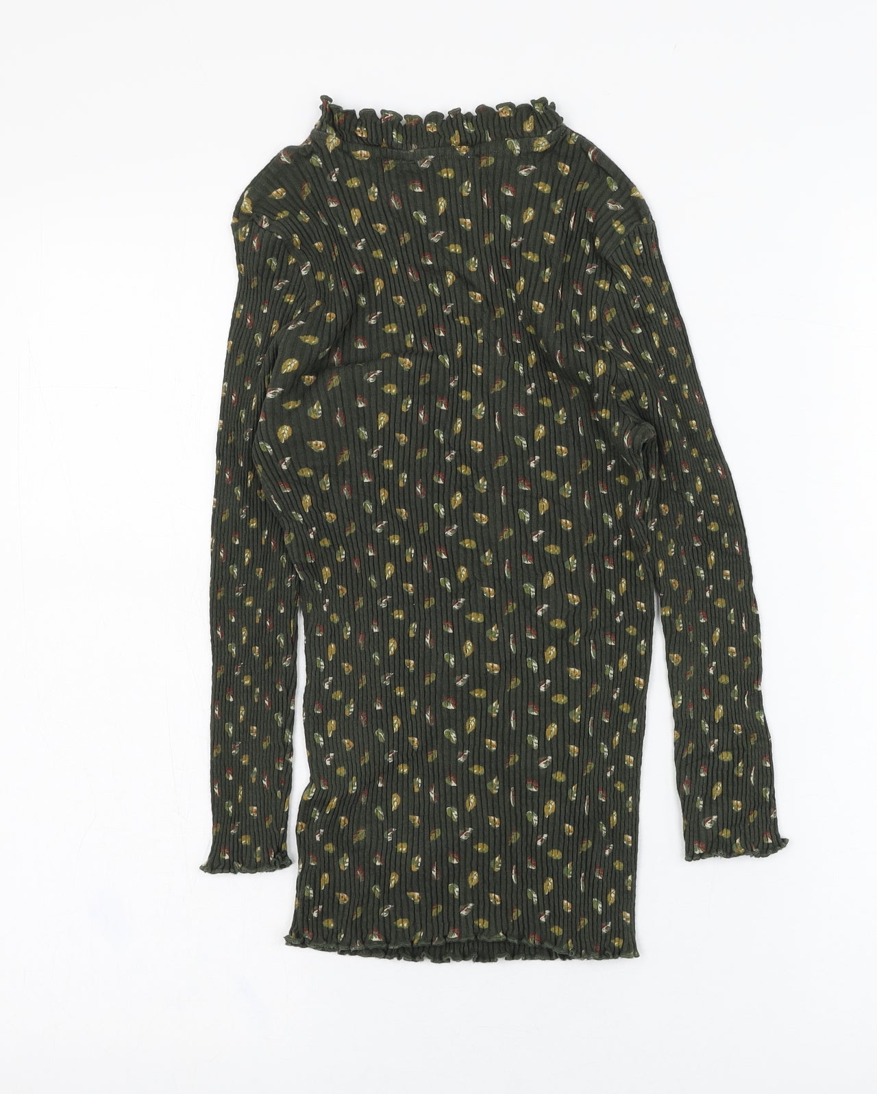 NEXT Womens Green Floral Cotton Pullover Sweatshirt Size 8  Pullover