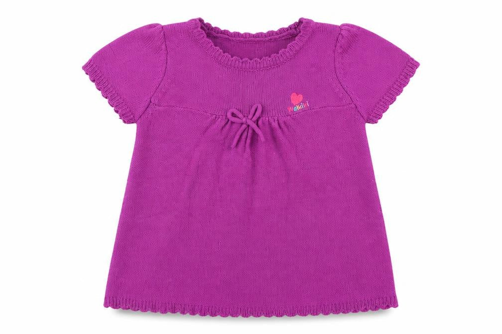 LC Waikiki Girls Purple Round Neck  Acrylic Pullover Jumper Size 5 Years  Pullover