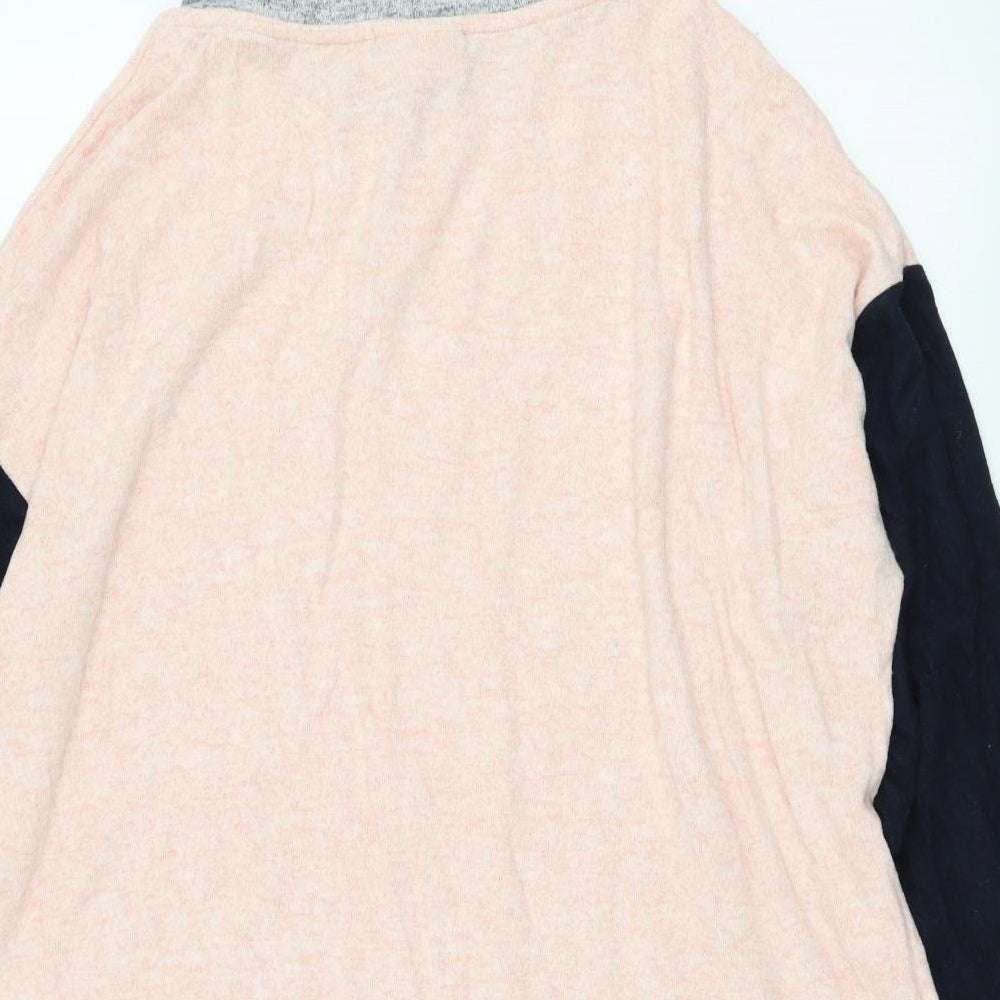 Wallis Womens Pink  Viscose Pullover Hoodie Size 12  Pullover