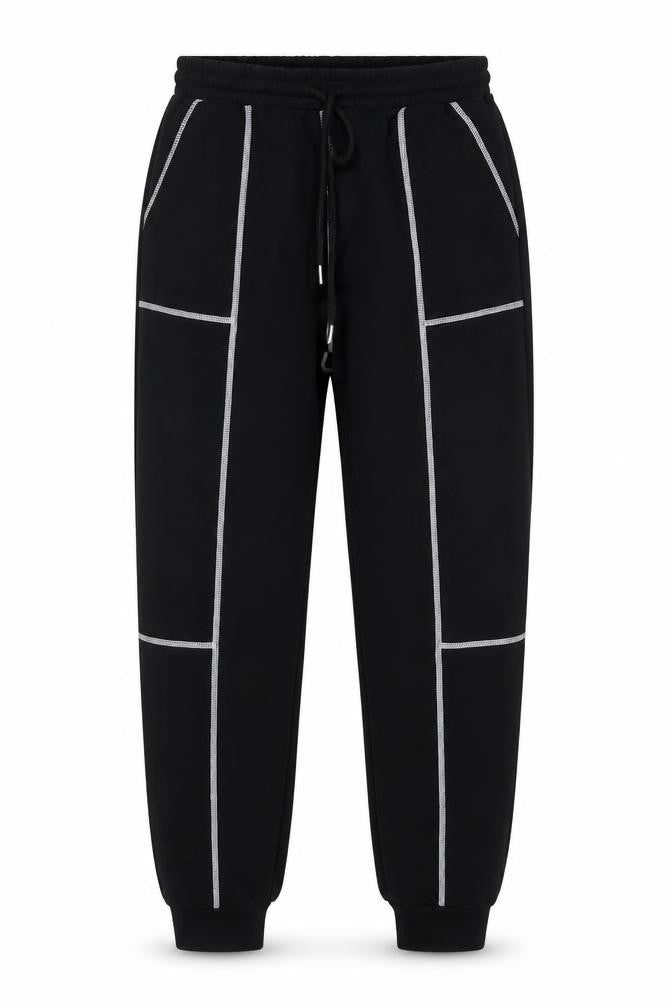 Shien  Womens Black  Polyester Sweatpants Trousers Size S L28 in Regular Drawstring