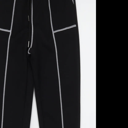 SHEIN Shien  Womens Black  Polyester Sweatpants Trousers Size S L28 in Regular Drawstring