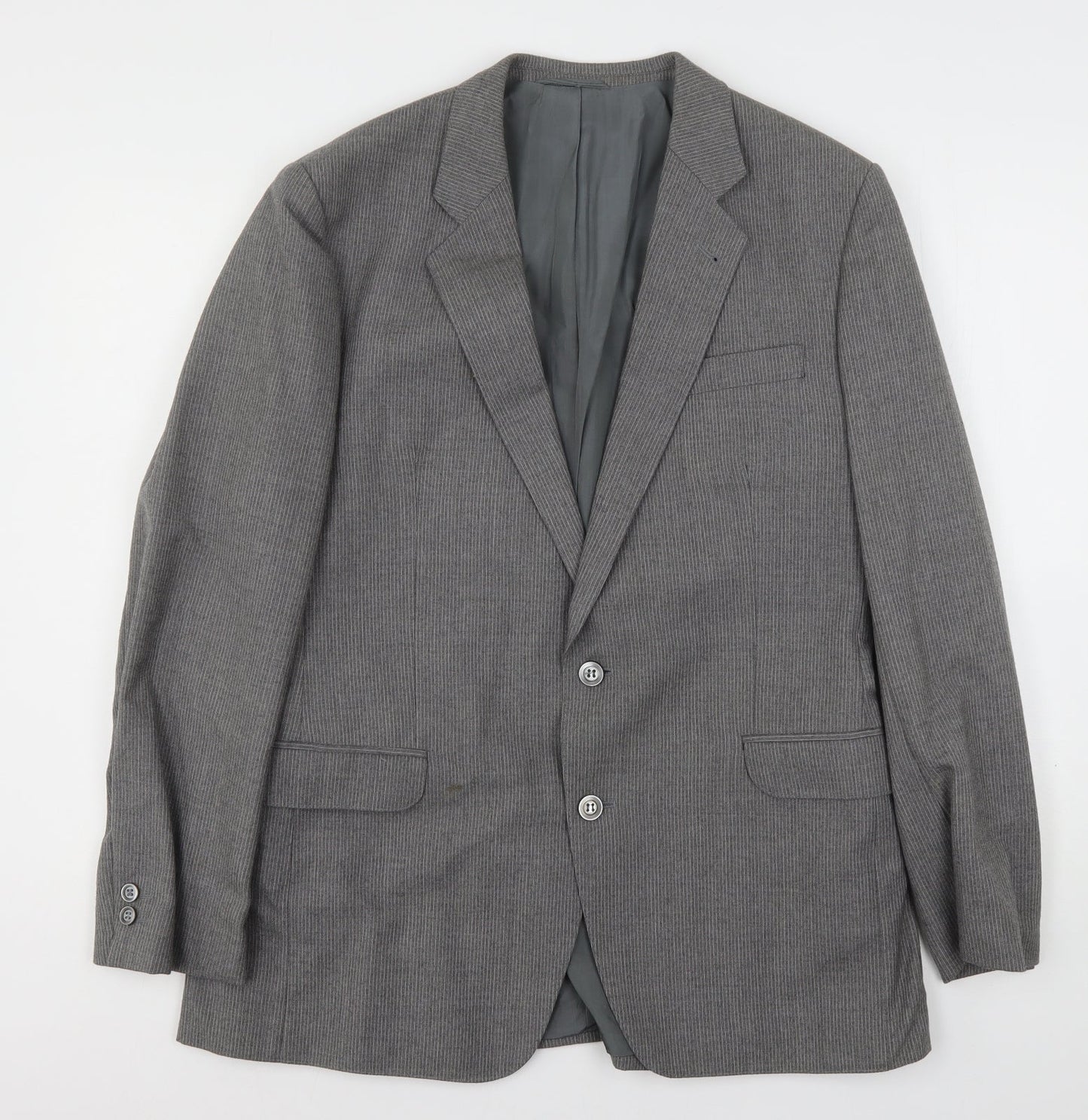 Skopes Mens Grey Striped Wool Jacket Suit Jacket