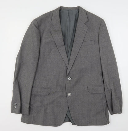 Skopes Mens Grey Striped Wool Jacket Suit Jacket
