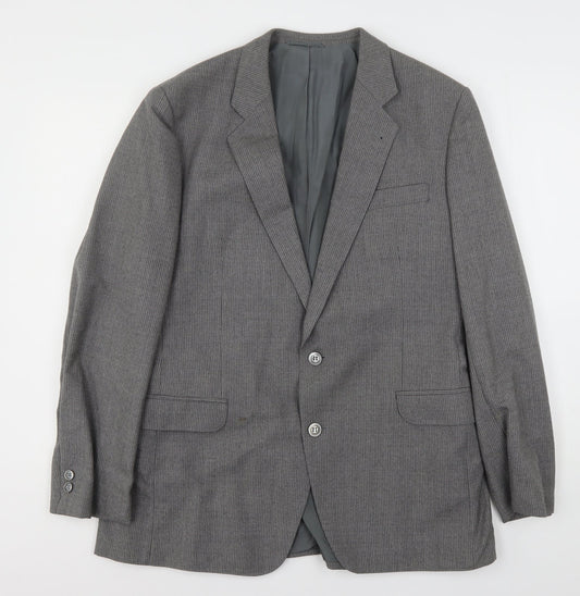 Skopes Mens Grey Striped Wool Jacket Suit Jacket