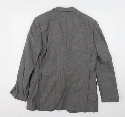 Skopes Mens Grey Striped Wool Jacket Suit Jacket