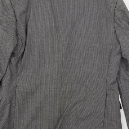 Skopes Mens Grey Striped Wool Jacket Suit Jacket