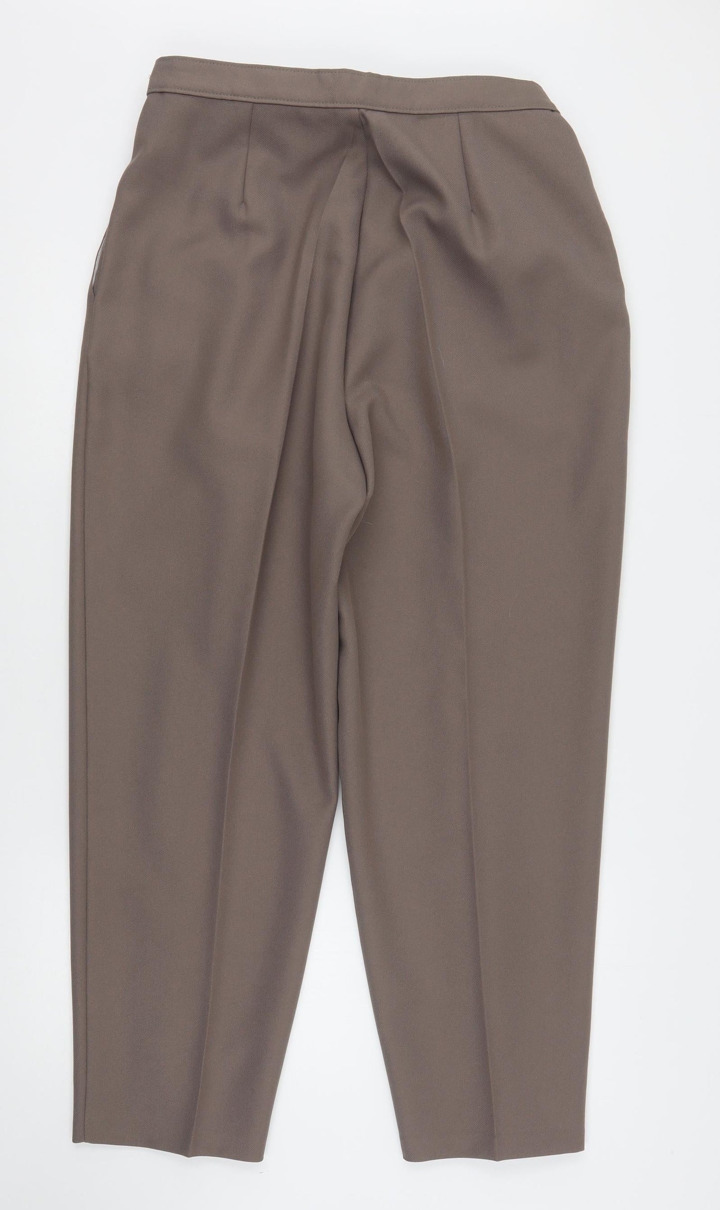 Preworn Womens Brown  Polyester Trousers  Size 20 in L30 in Regular