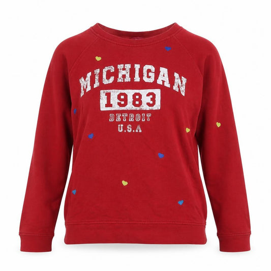 NEXT Womens Red  100% Cotton Pullover Sweatshirt Size XS  Pullover - Michigan
