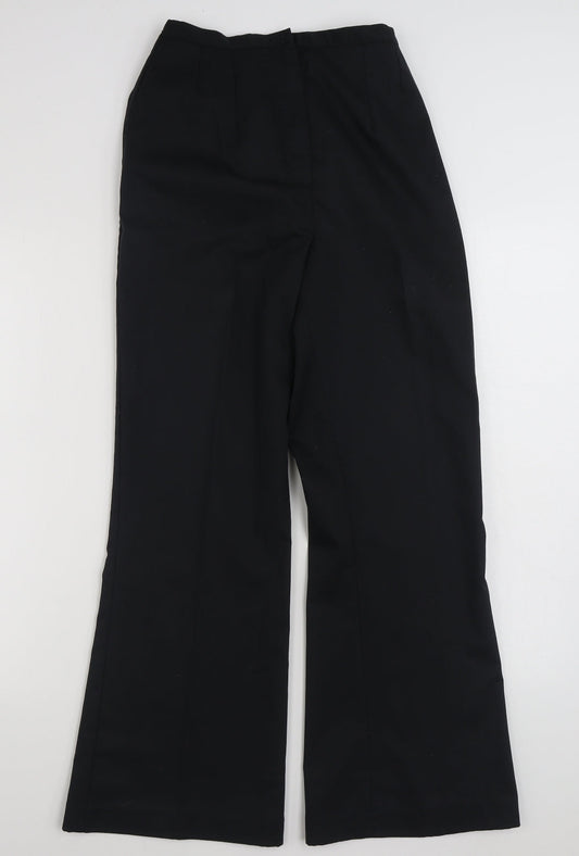 Meltemi  Womens Black  Polyester Trousers  Size 12 L29 in Regular Zip