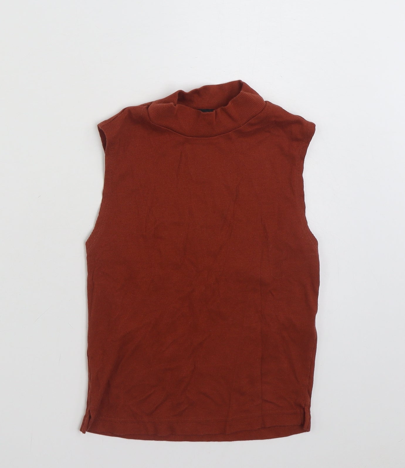 Topshop Womens Brown  Cotton Pullover Sweatshirt Size 6  Pullover