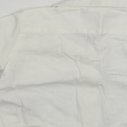 NAME IT Girls White  100% Cotton Basic Button-Up Size 3-6 Months Collared Button - Size 4-6 Months