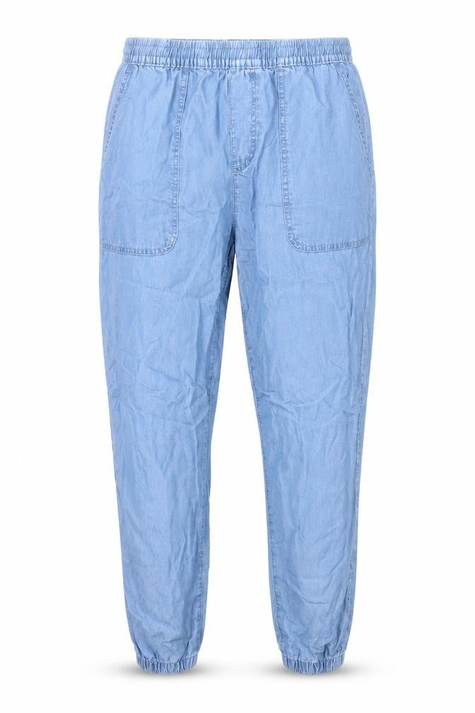 Dunnes Stores Mens Blue  Lyocell Cargo Trousers Size M L26 in Regular