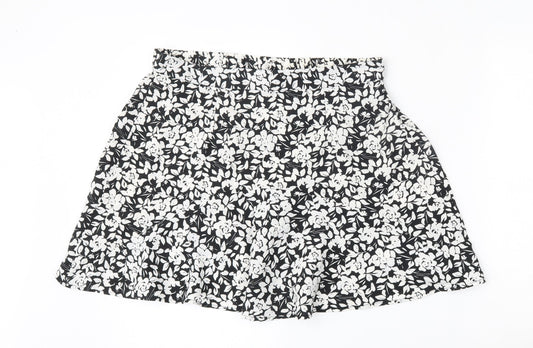 Pep&Co Womens Multicoloured Floral Polyester A-Line Skirt Size 14