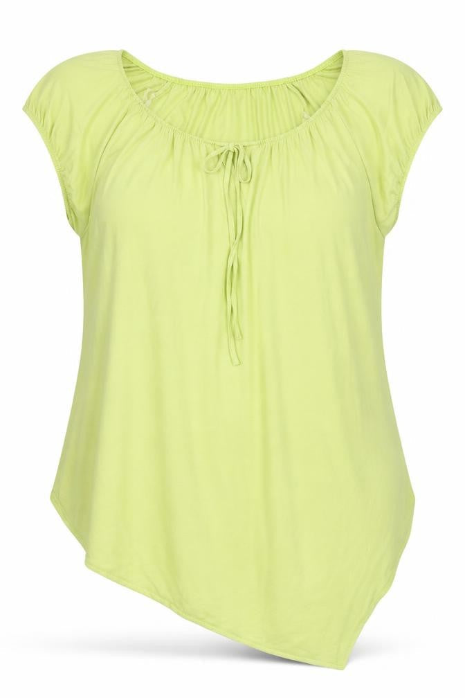 Marks & Spencer Womens Green  Viscose Basic Blouse Size 14 Round Neck