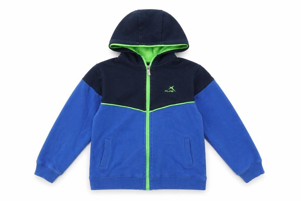 Dunnes Girls Blue  Polyester Full Zip Hoodie Size 9 Years  Zip