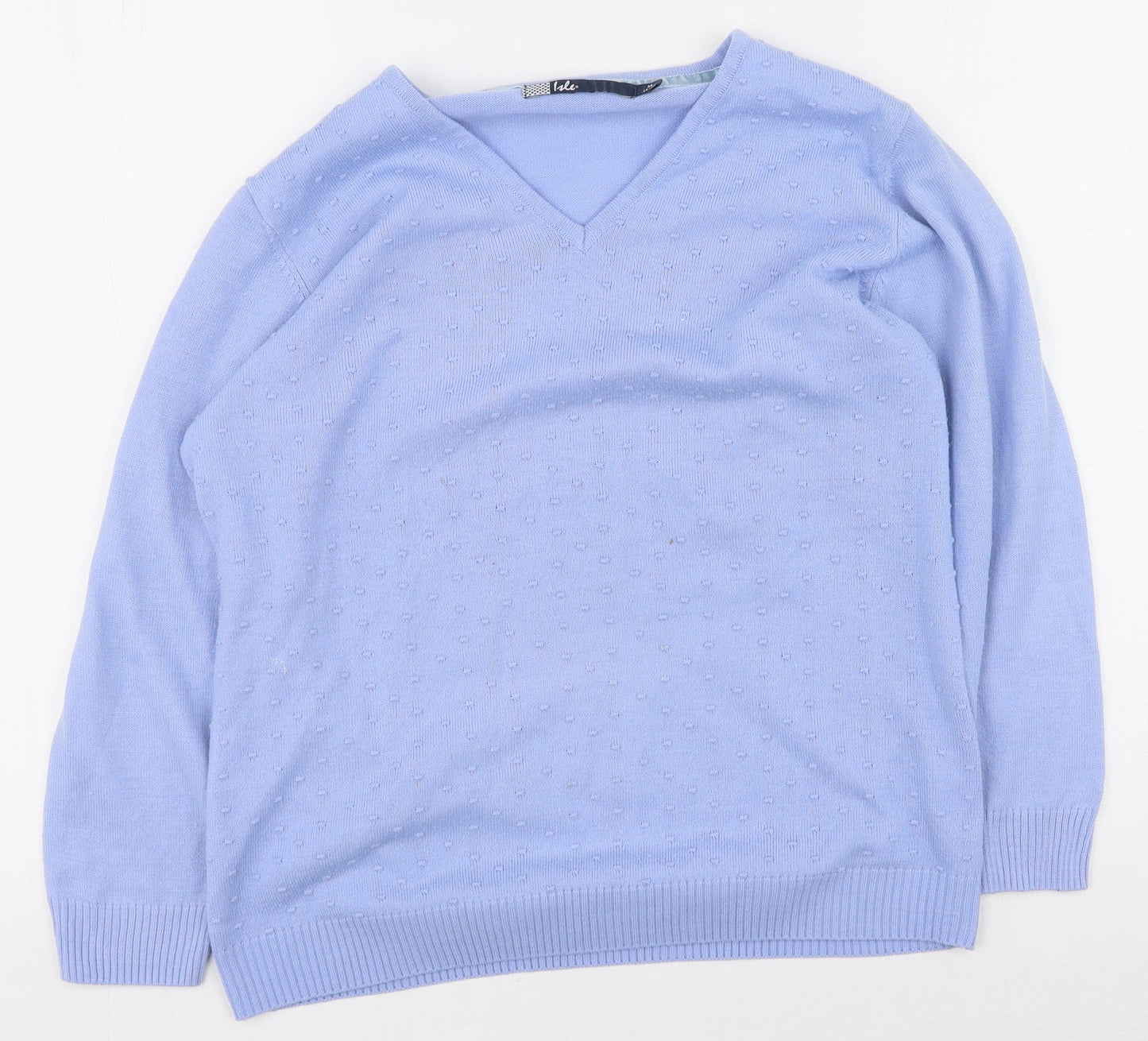 Hle Womens Purple Round Neck  Acrylic Pullover Jumper Size 14