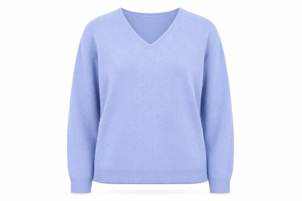 Hle Womens Purple Round Neck  Acrylic Pullover Jumper Size 14