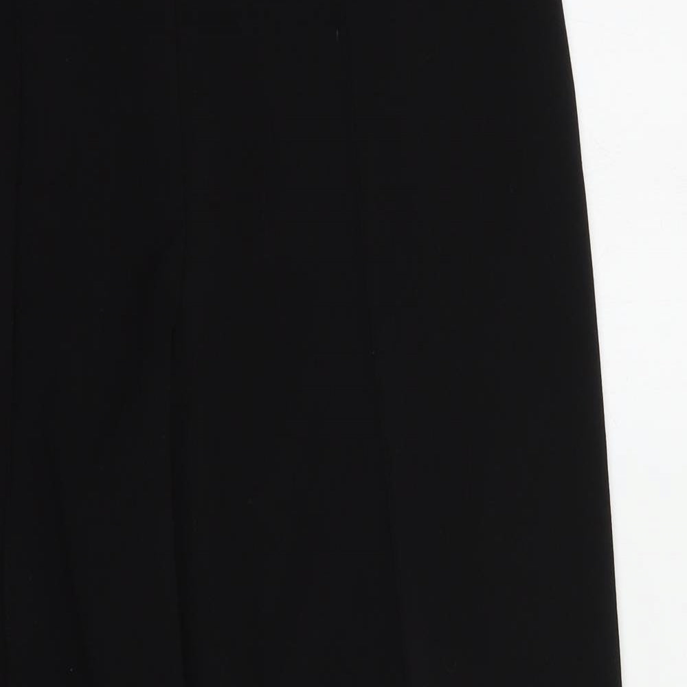 EWM Womens Black  Polyester Dress Pants Trousers Size 12 L28 in Regular