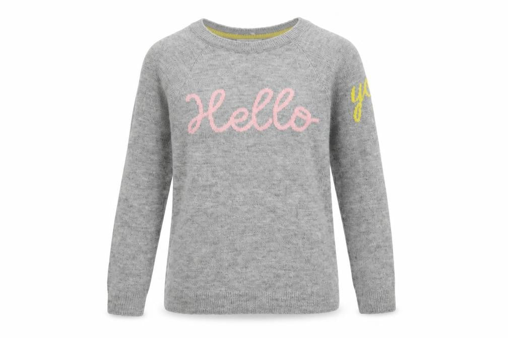 Nutmeg Womens Grey Crew Neck  Acrylic Pullover Jumper Size 10