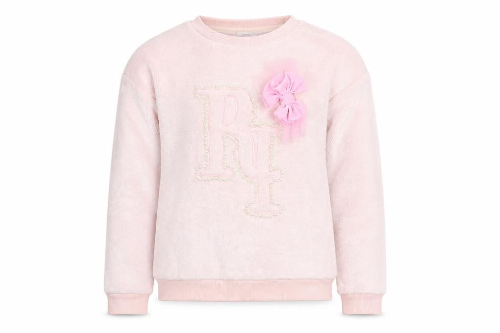 River Island Girls Pink  Polyester Pullover Sweatshirt Size 11-12 Years  Pullover