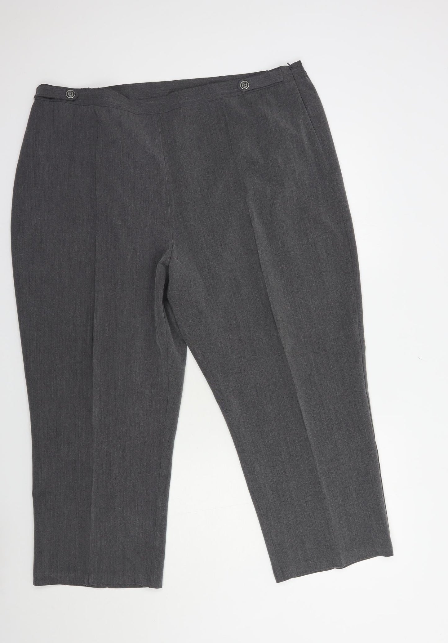 Sarah Hamilton Womens Grey  Polyester Dress Pants Trousers Size 22 L26 in Regular