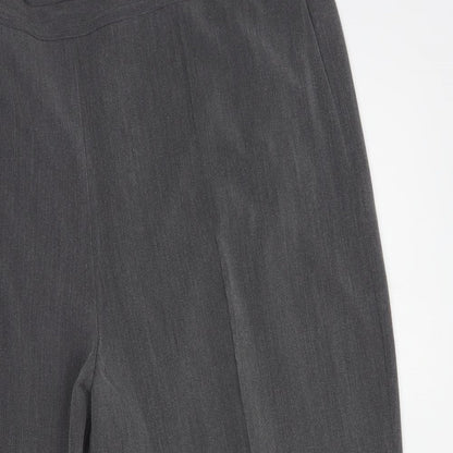 Sarah Hamilton Womens Grey  Polyester Dress Pants Trousers Size 22 L26 in Regular