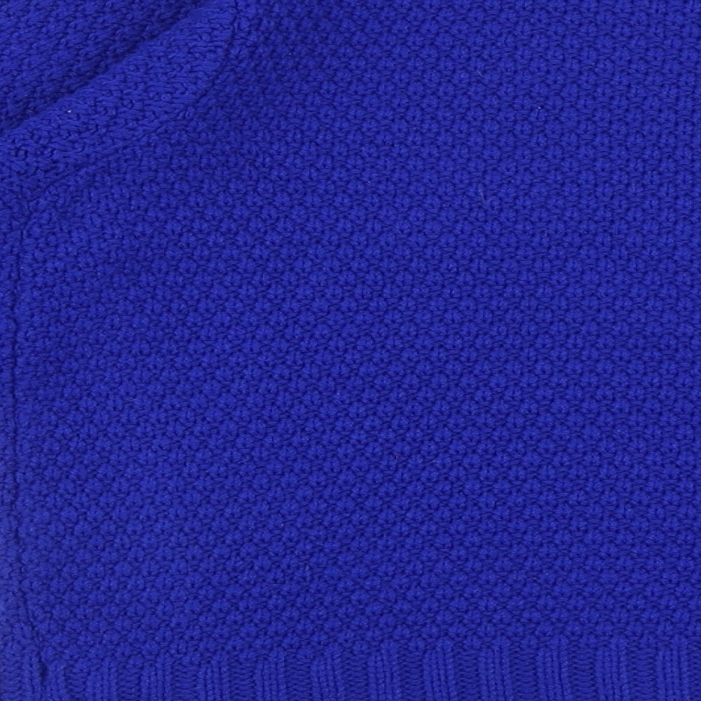 Evie Womens Blue Round Neck  Acrylic Pullover Jumper Size 8