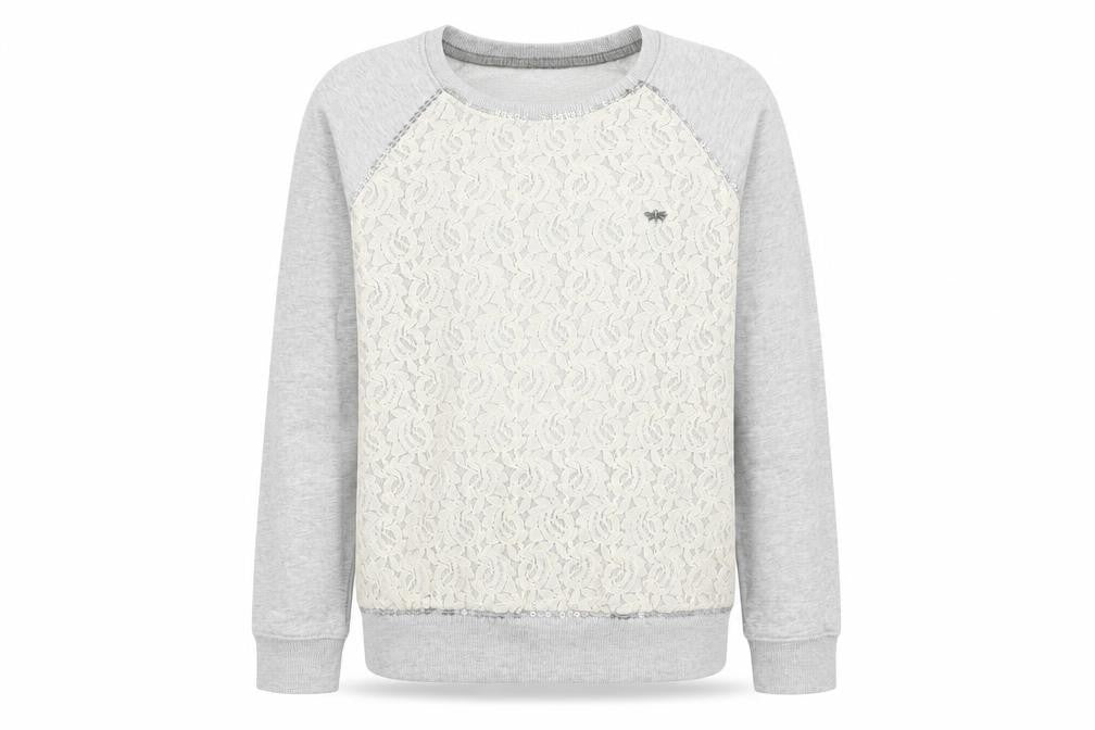 NEXT Girls Grey  100% Cotton Pullover Sweatshirt Size 11 Years  Pullover