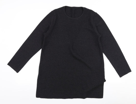 Preworn Womens Grey Round Neck  Polyester Pullover Jumper Size M