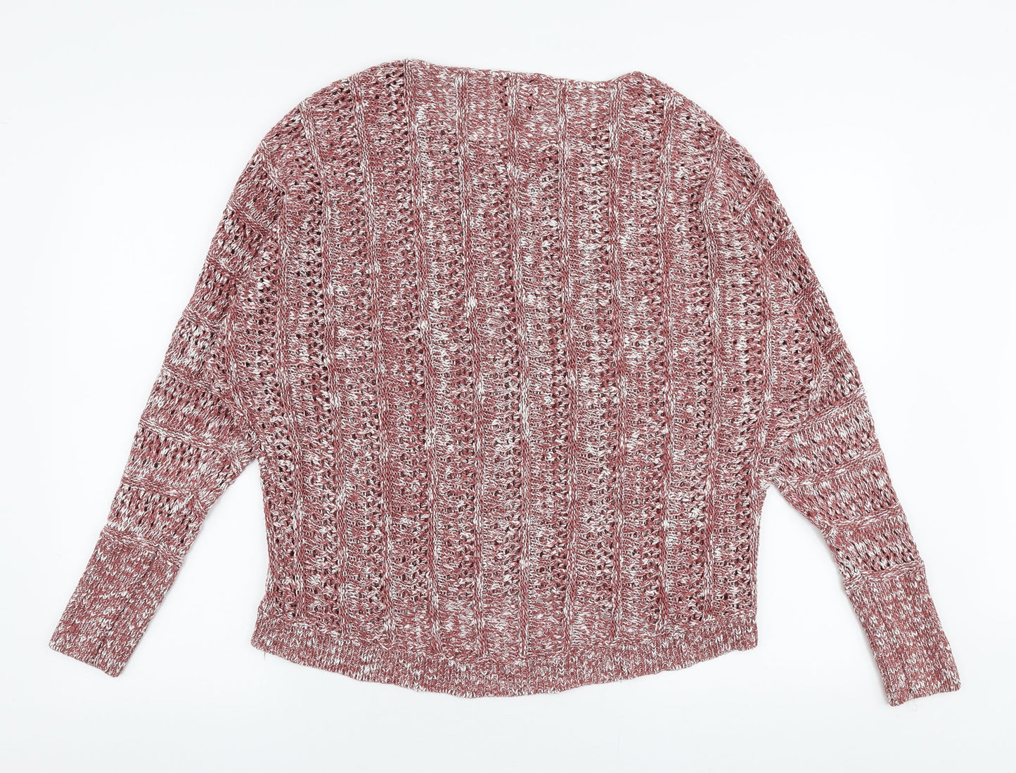 Papaya Womens Red Round Neck  Cotton Pullover Jumper Size 14