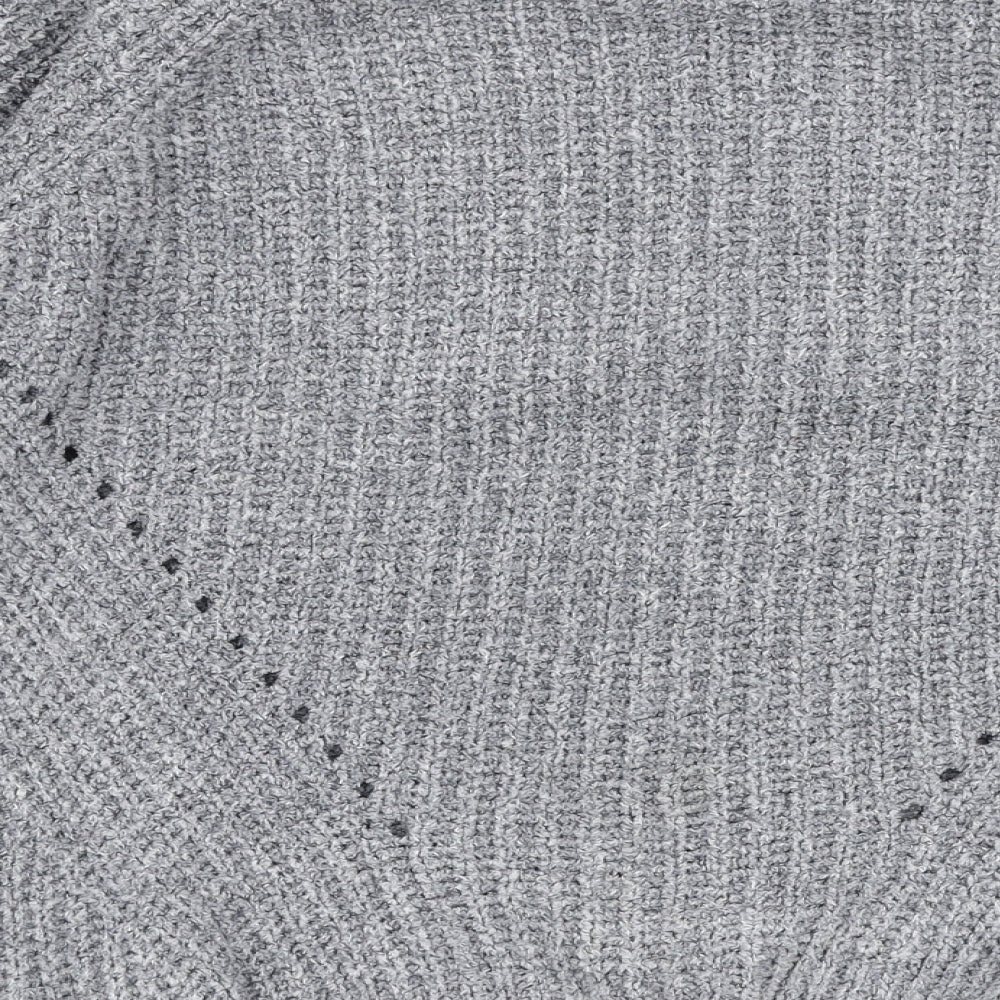 Primark Womens Grey Round Neck  Polyester Pullover Jumper Size S