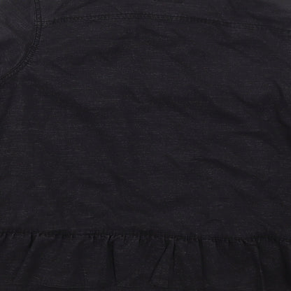 Next Womens Grey  Polyester Basic Button-Up Size 14 Collared