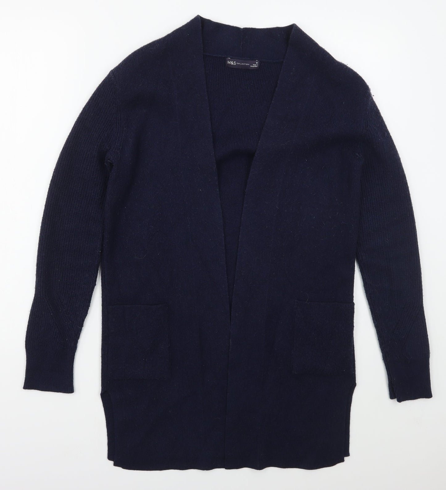 Marks and Spencer Womens Blue V-Neck  Viscose Cardigan Jumper Size 10