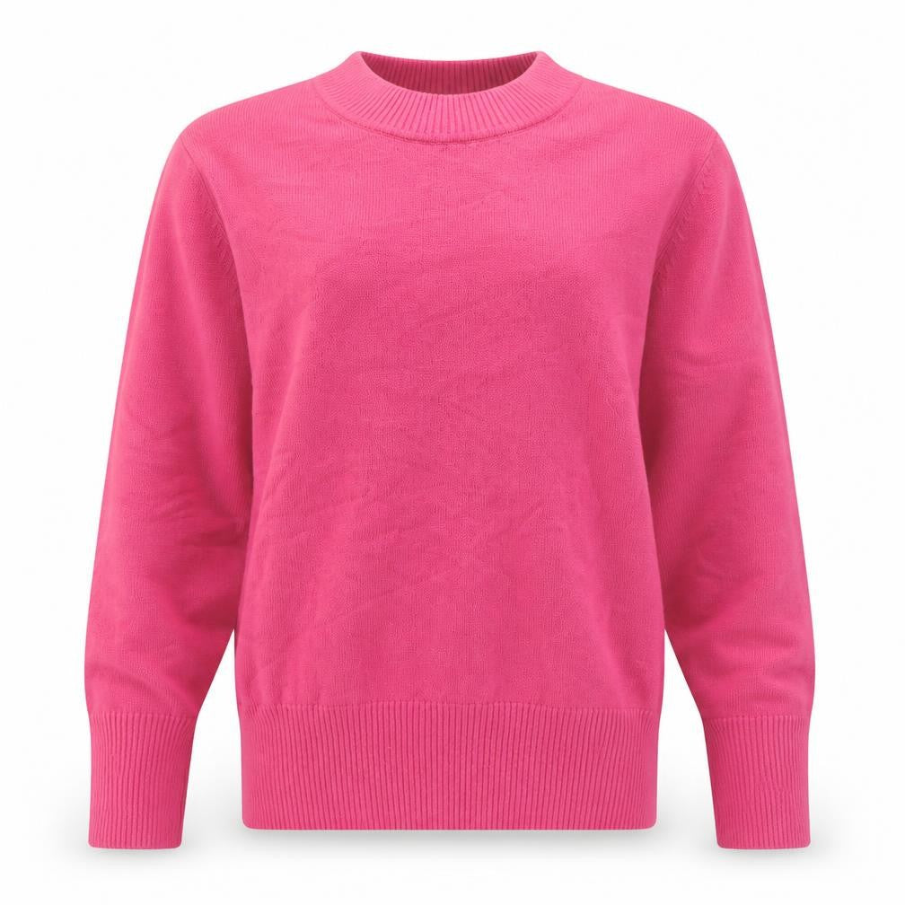 Rabe Womens Pink Mock Neck  Modal Pullover Jumper Size 14