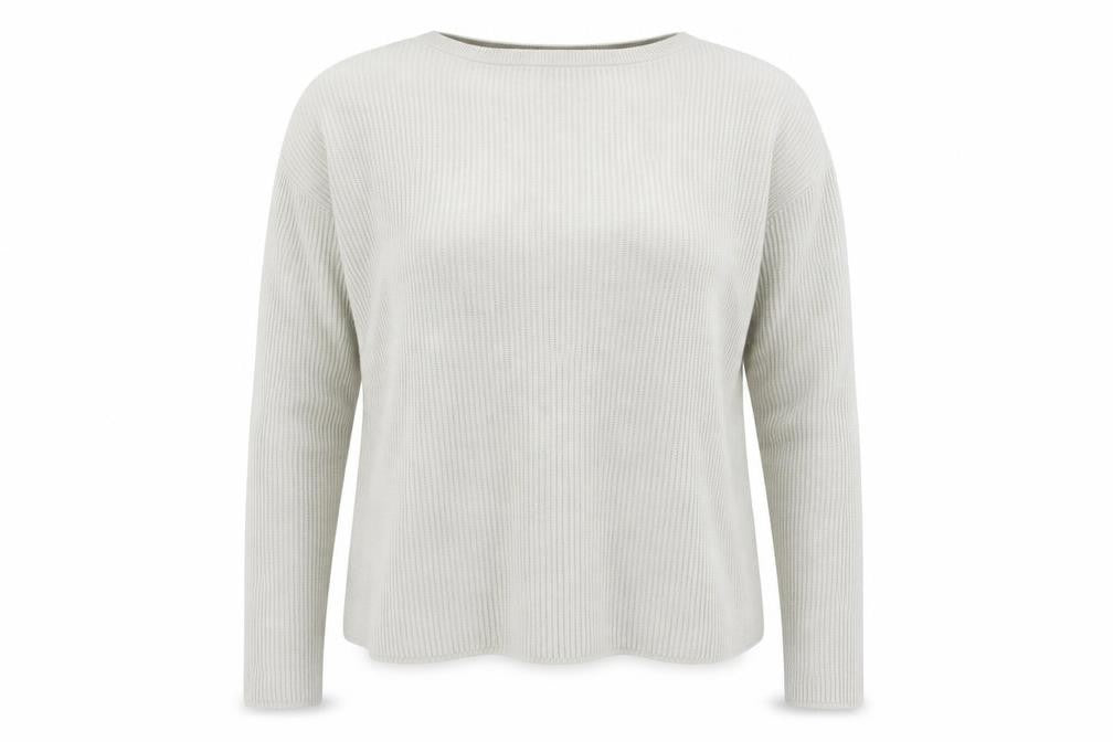 Sonder Studio Womens Grey Boat Neck  Acrylic Pullover Jumper Size 12