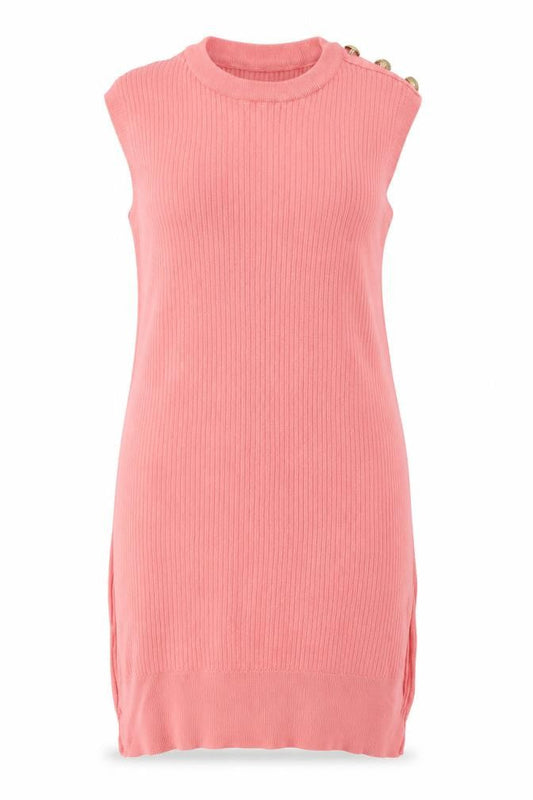 Matalan Womens Pink Crew Neck  Viscose Vest Jumper Size M