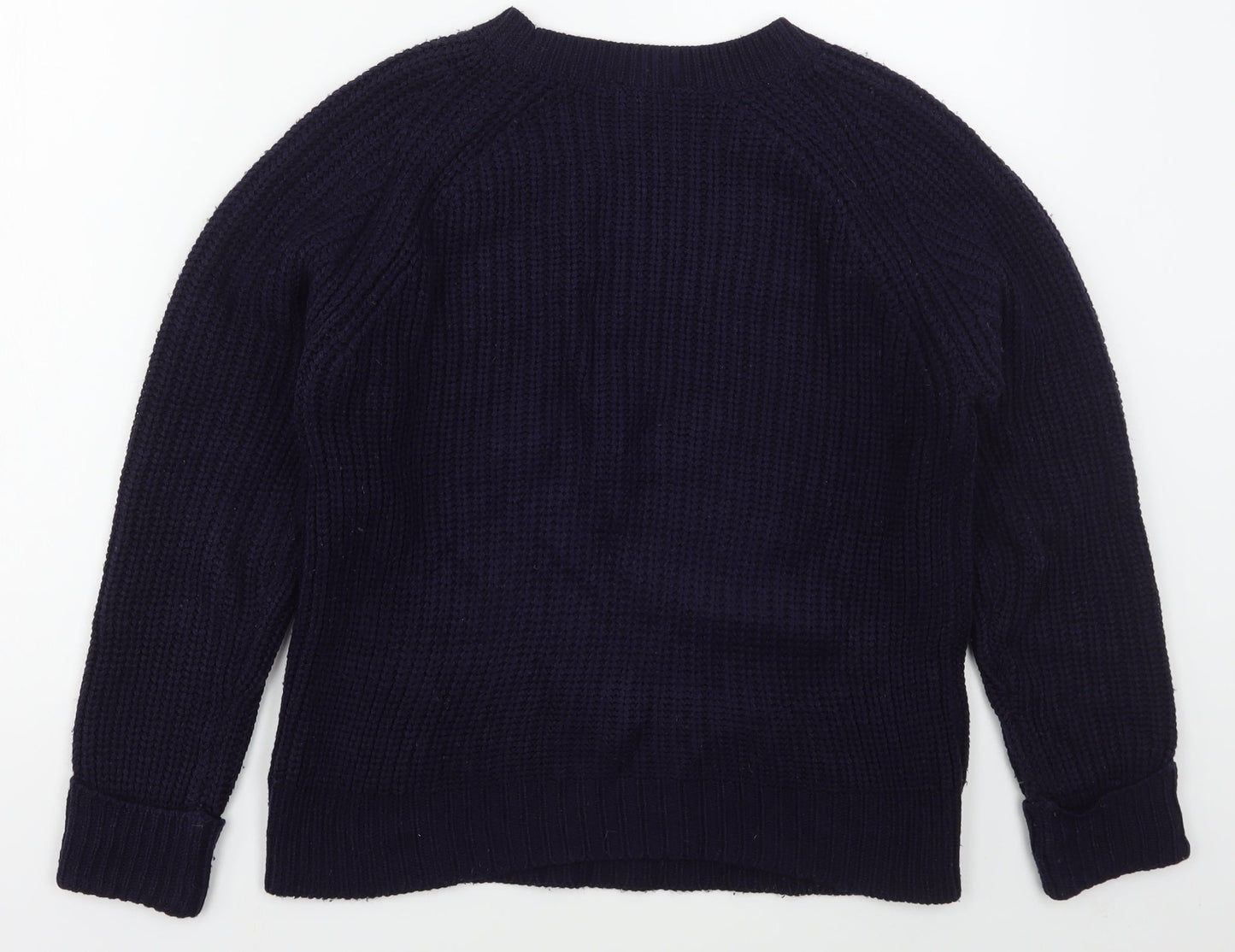 Dorothy Perkins Womens Blue Crew Neck  Acrylic Pullover Jumper Size 10