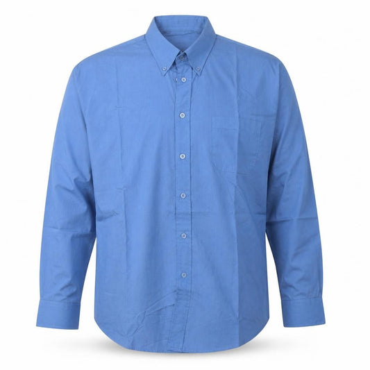 Infuse Mens Blue  Polyester  Button-Up Size XL Collared Button