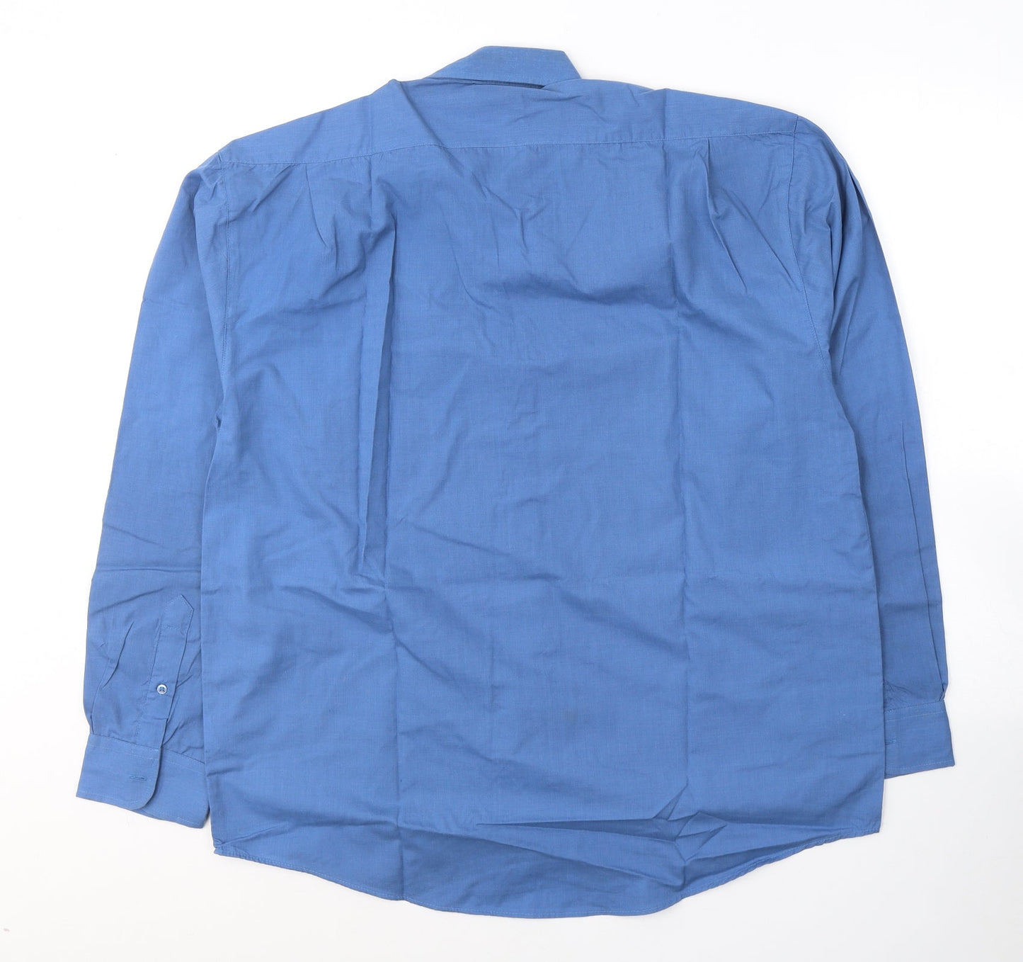 Infuse Mens Blue  Polyester  Button-Up Size XL Collared Button
