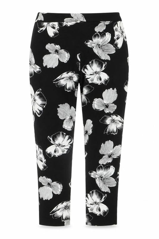 F&F Womens Black Floral Cotton Jegging Jeans Size 32 in L26 in Regular Zip