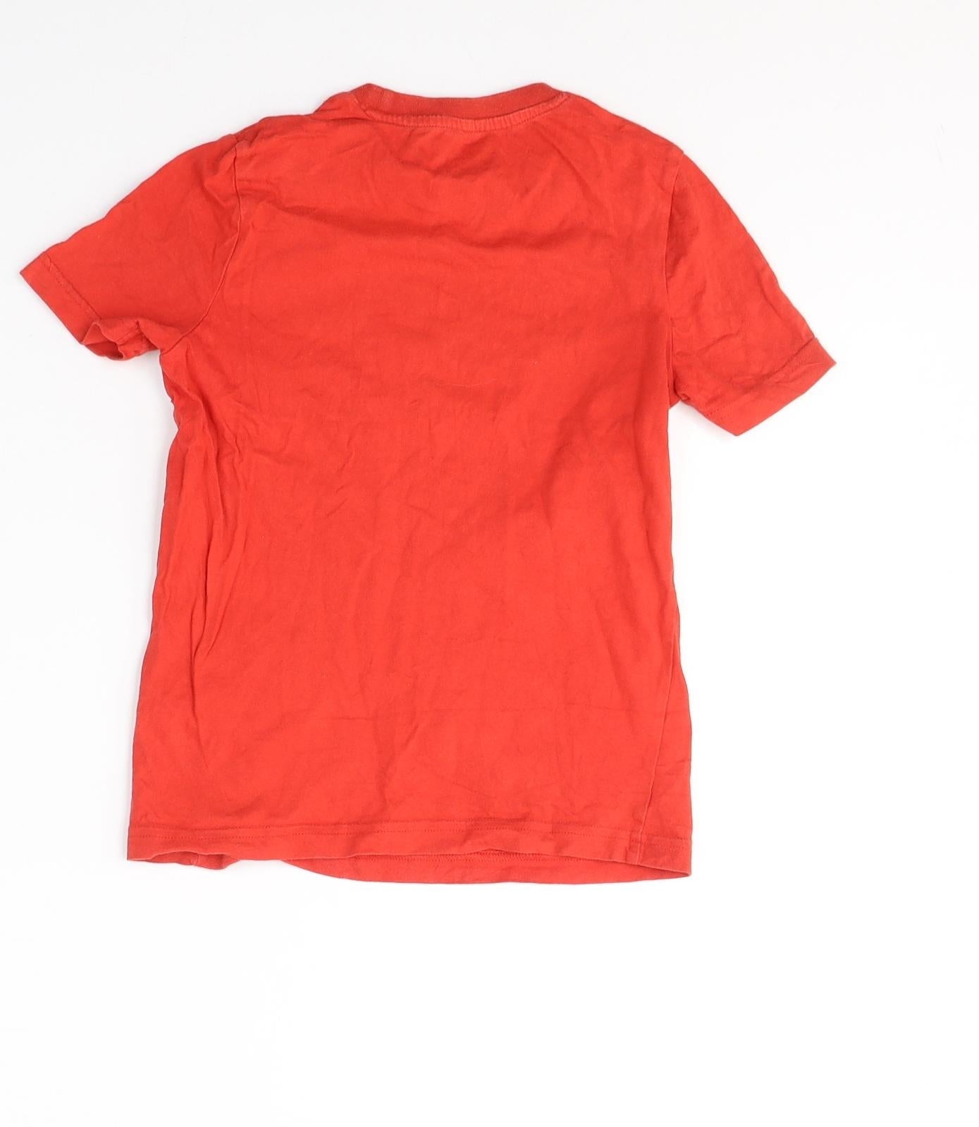 F&F Boys Red  Cotton Basic T-Shirt Size 5-6 Years Round Neck Pullover - Keep it Real