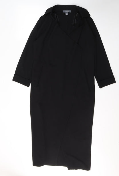 Preloved Atmosphere Womens Black V-Neck  Polyester Cardigan Jumper Size 8 - Front