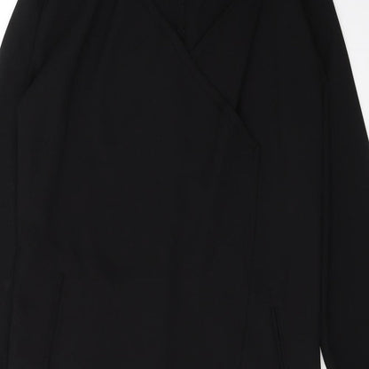 Preloved Atmosphere Womens Black V-Neck  Polyester Cardigan Jumper Size 8 - Detail