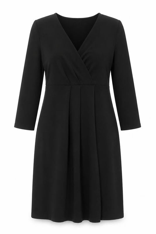 New Look Womens Black  Polyester A-Line  Size 12  V-Neck Pullover