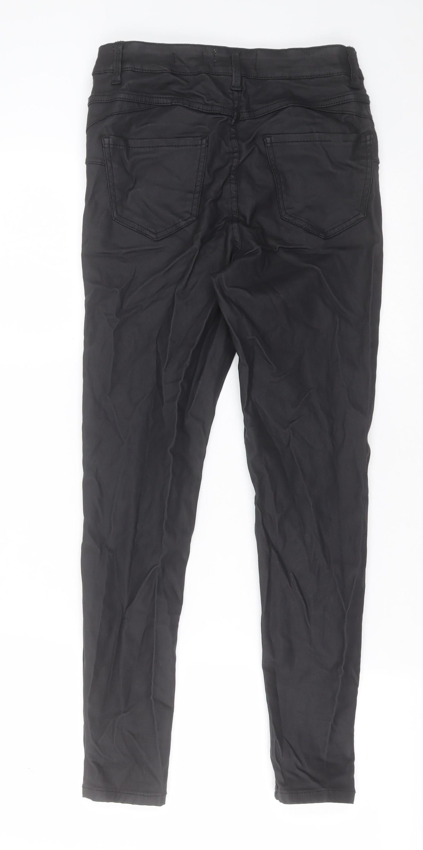 New Look Womens Black  Nylon Skinny Jeans Size 10 L26 in Regular Button