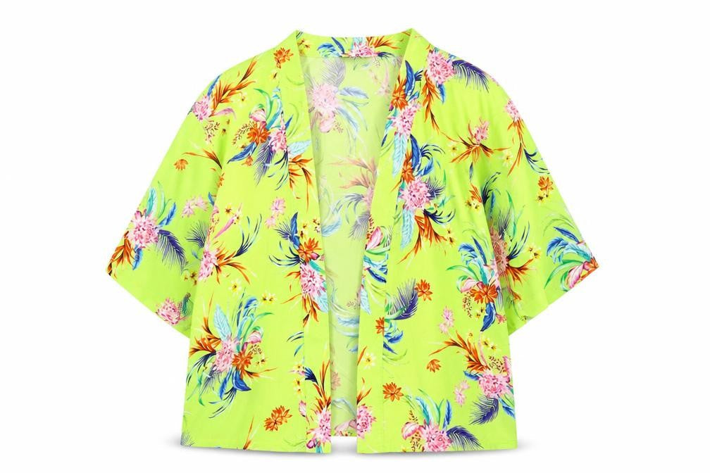 Peacocks Womens Yellow Floral  Jacket  Size M