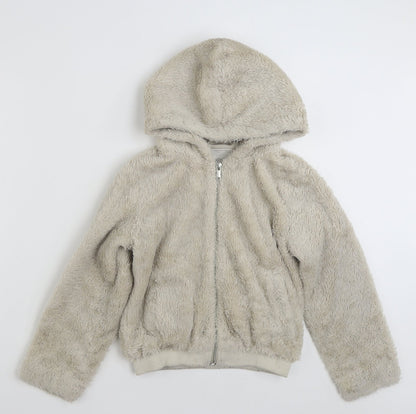 Next Girls Beige   Jacket  Size 9 Years  Zip