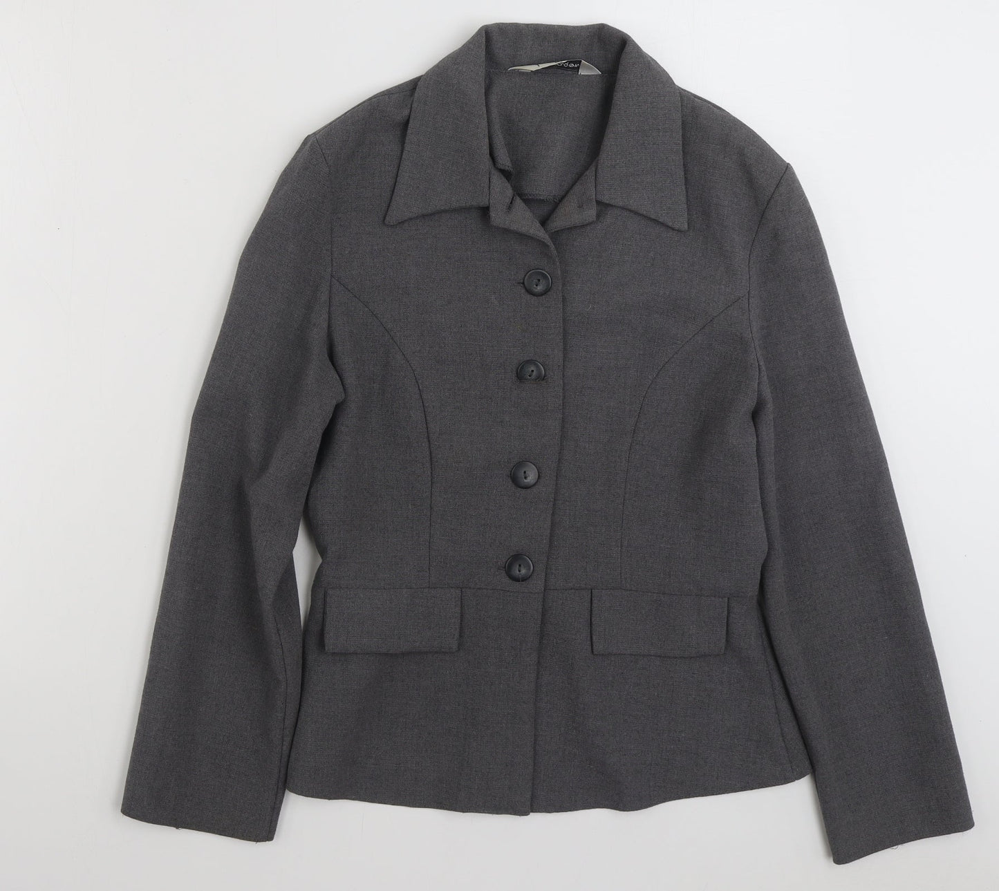 Paragon Womens Grey   Jacket Blazer Size 10  Button