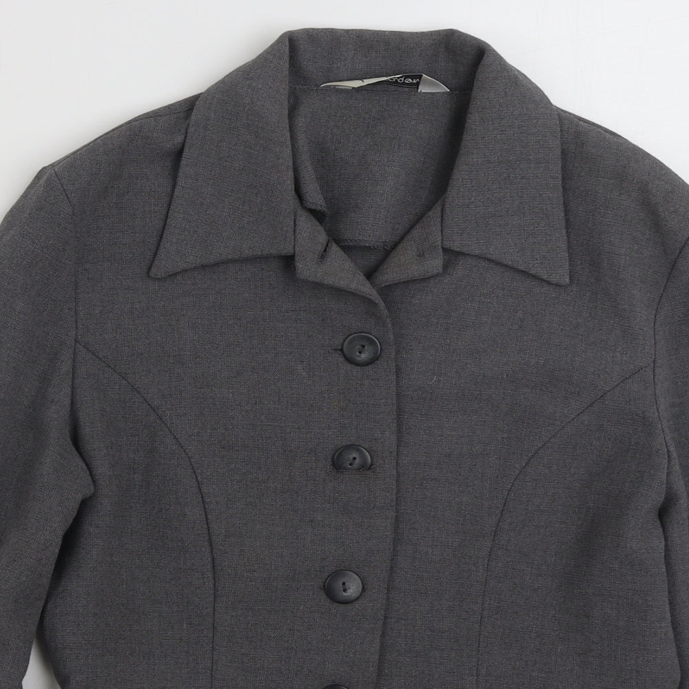 Paragon Womens Grey   Jacket Blazer Size 10  Button